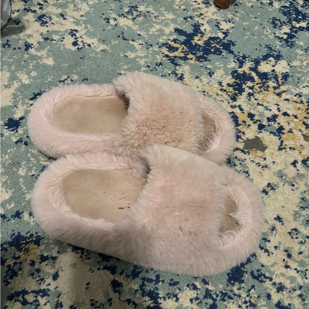 Cozy Pink Fuzzy Slippers